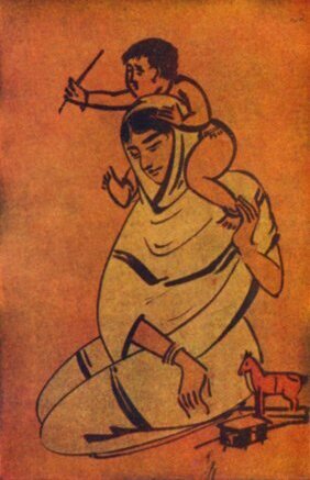 Nandalal Bose 1913 The Home Rabindranath Tagore