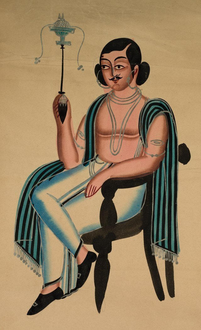 97 Man Smoking a Margila Pipe