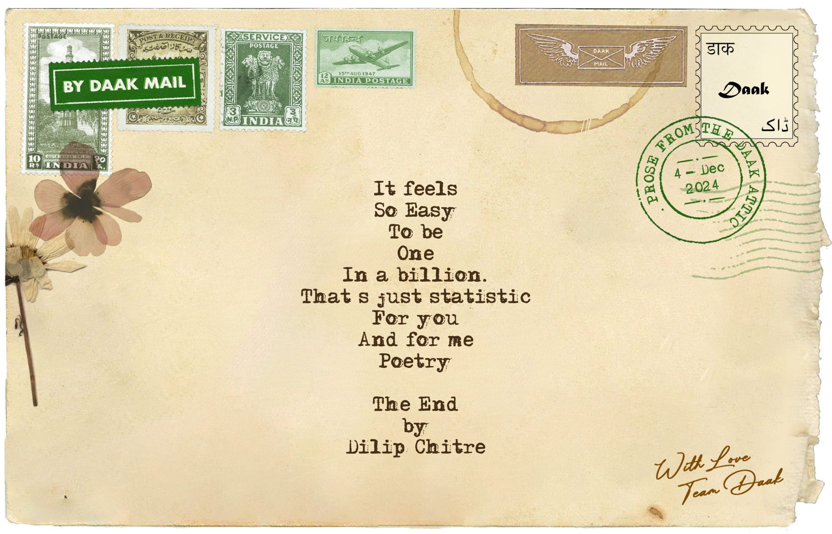 124 Postcard Poetry Dilip Chitre