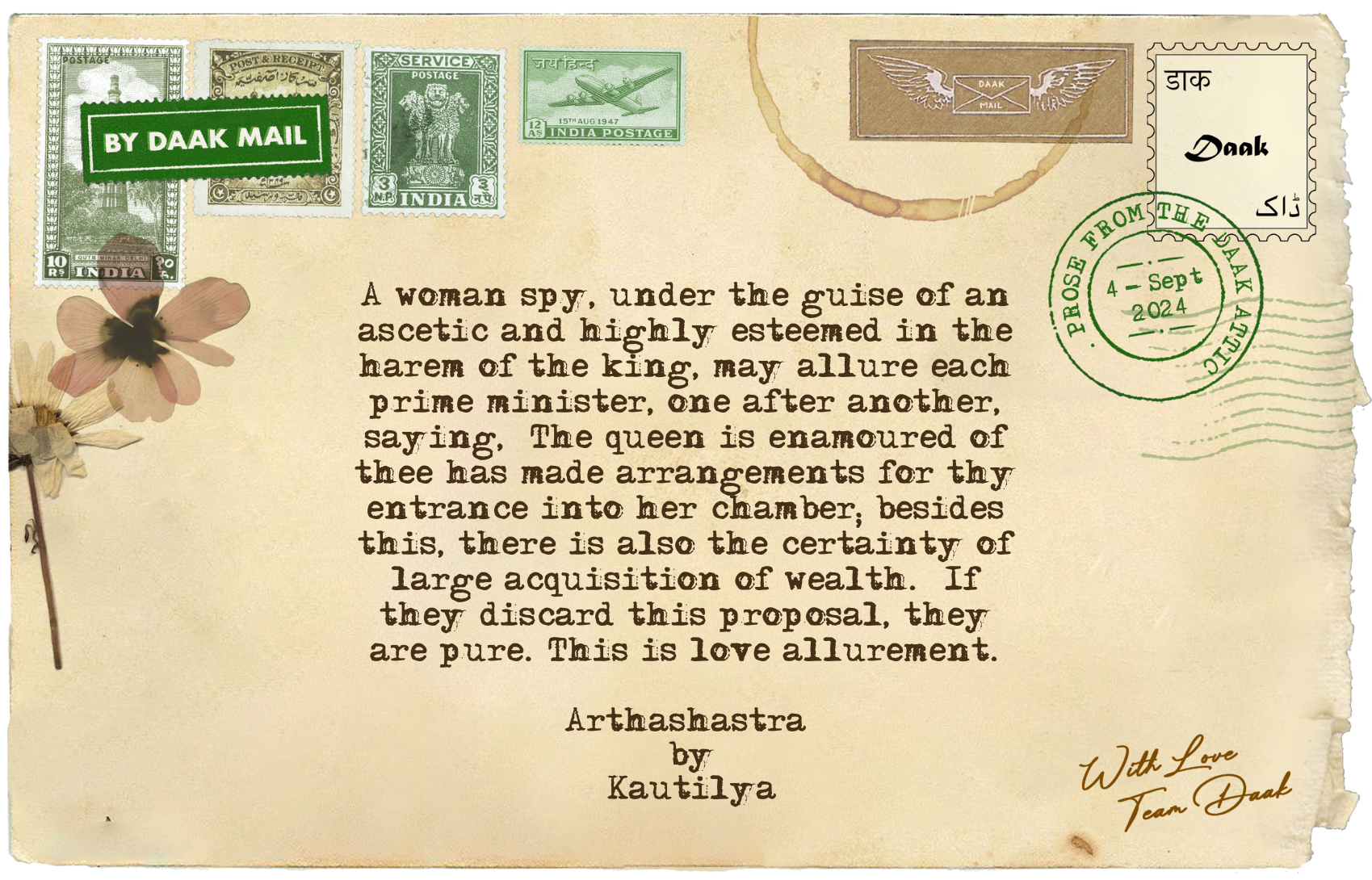 40 Postcard Arthashastra Kautilya