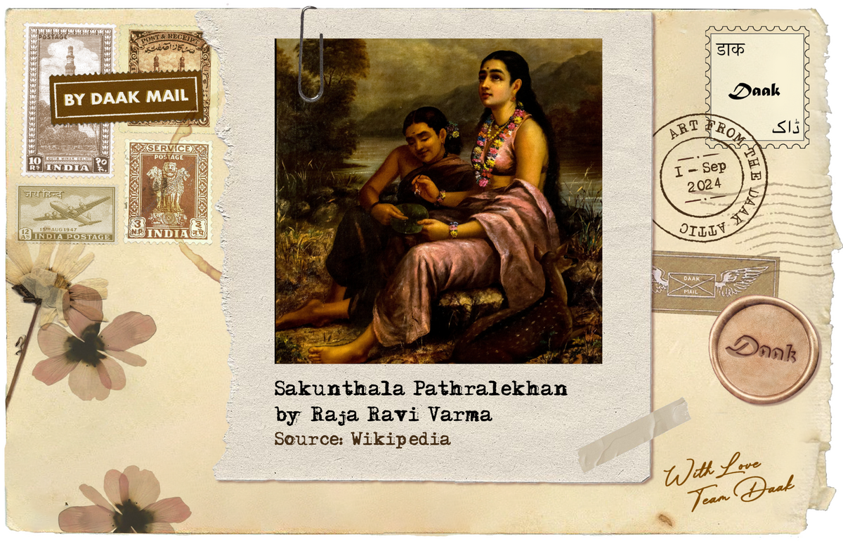 Postcard Shankuntala Patralekhan Raja Ravi Varma