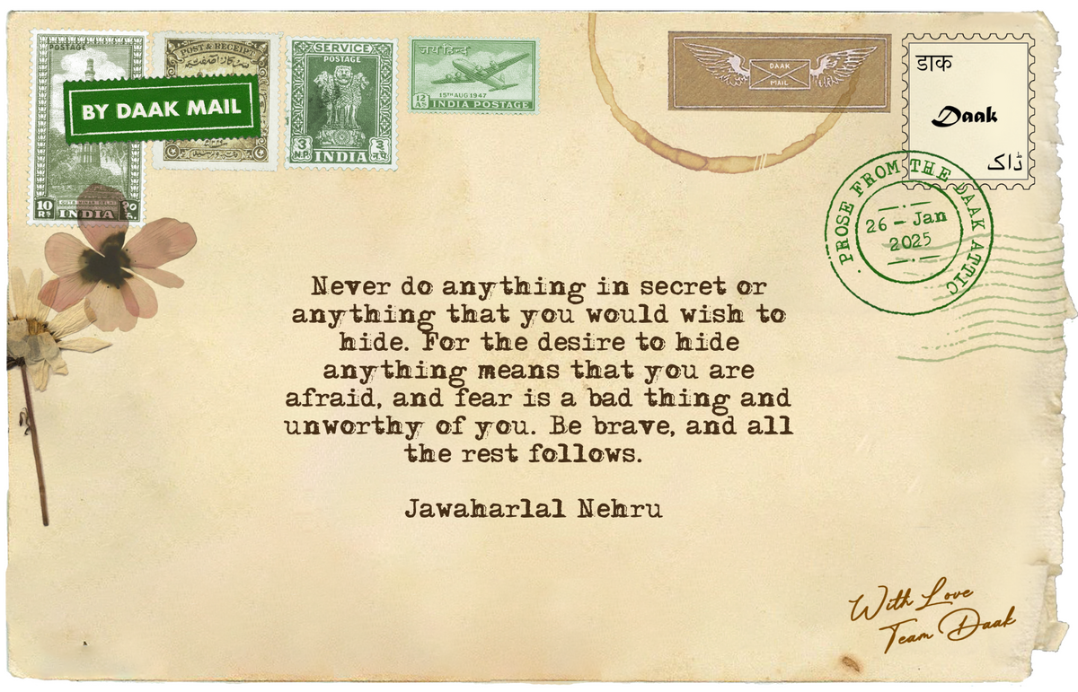 149 Postcard Letter Jawaharlal Nehru