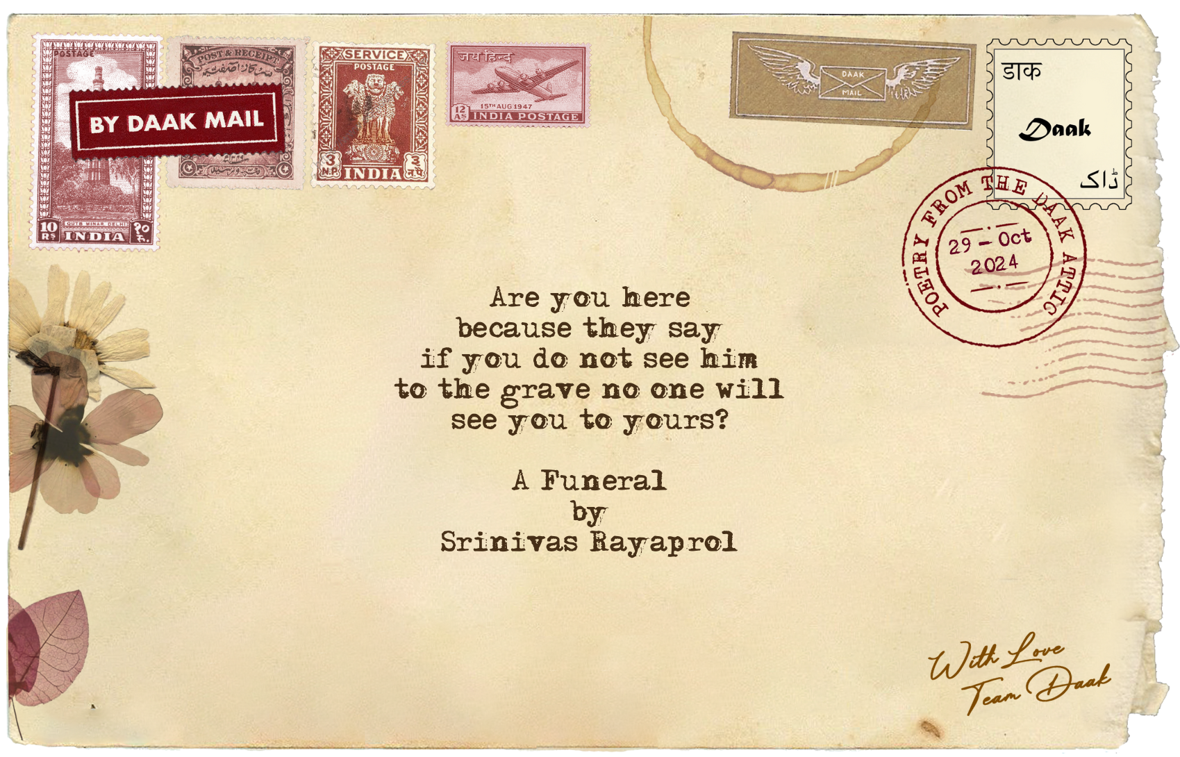 69 Postcard Poetry Srinivas Rayaprol