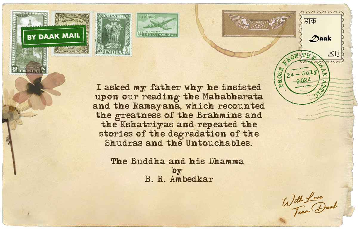 Postcard Buddha and his Dhamma B R Ambedkar