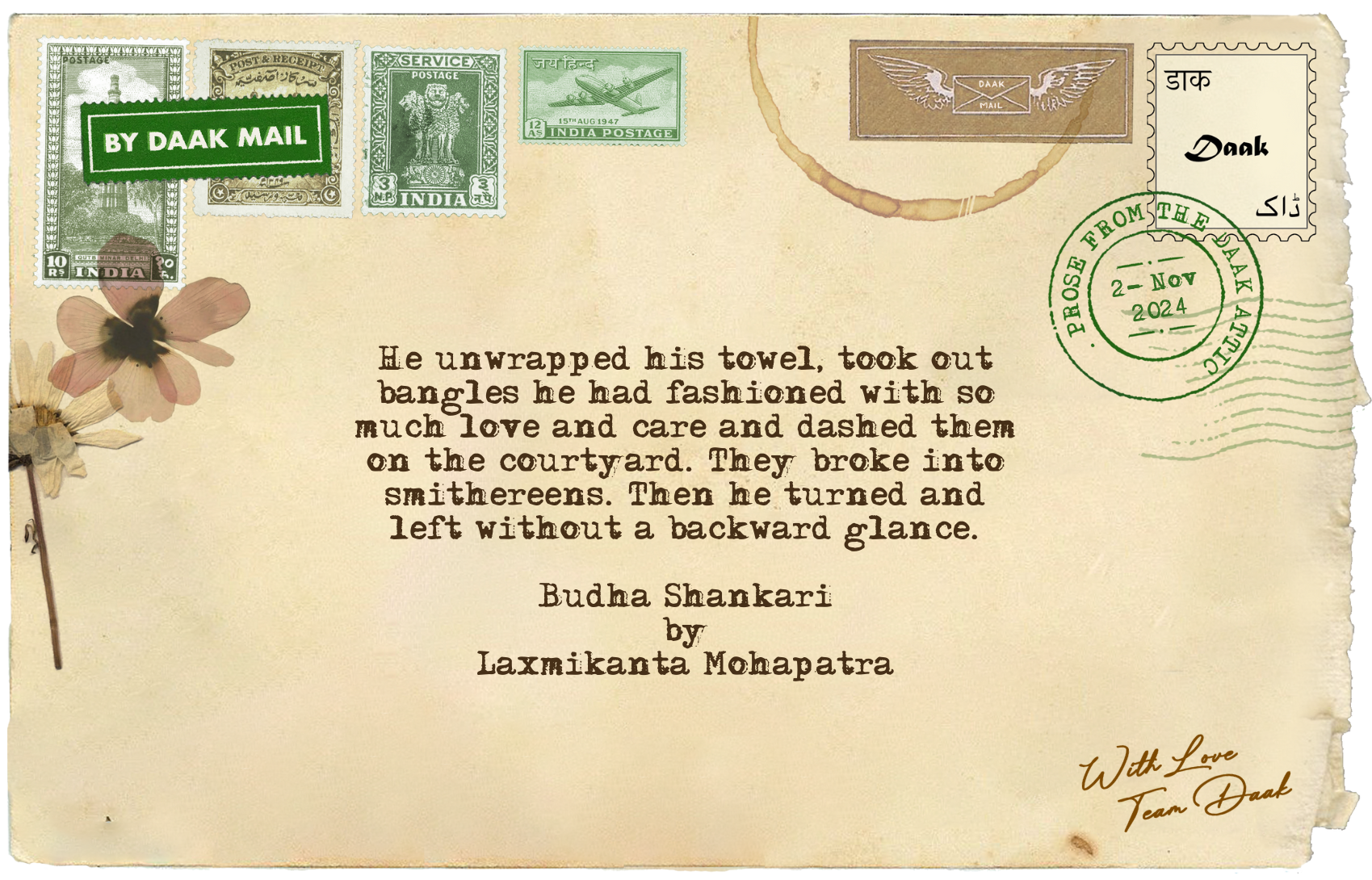 119 Postcard Budha Shankari Laxmikanta Mohapatra